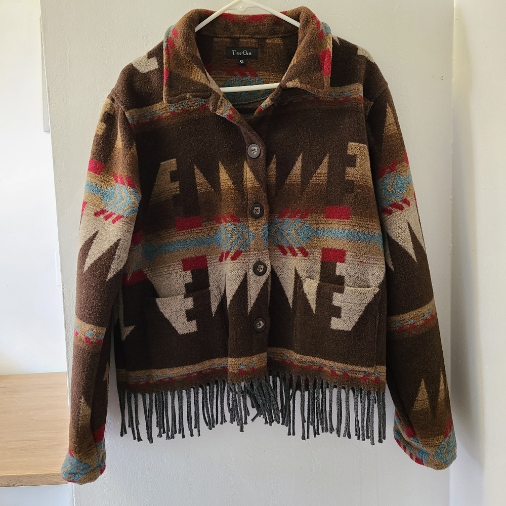 True Grit Fringe Wool-Blend Jacket
